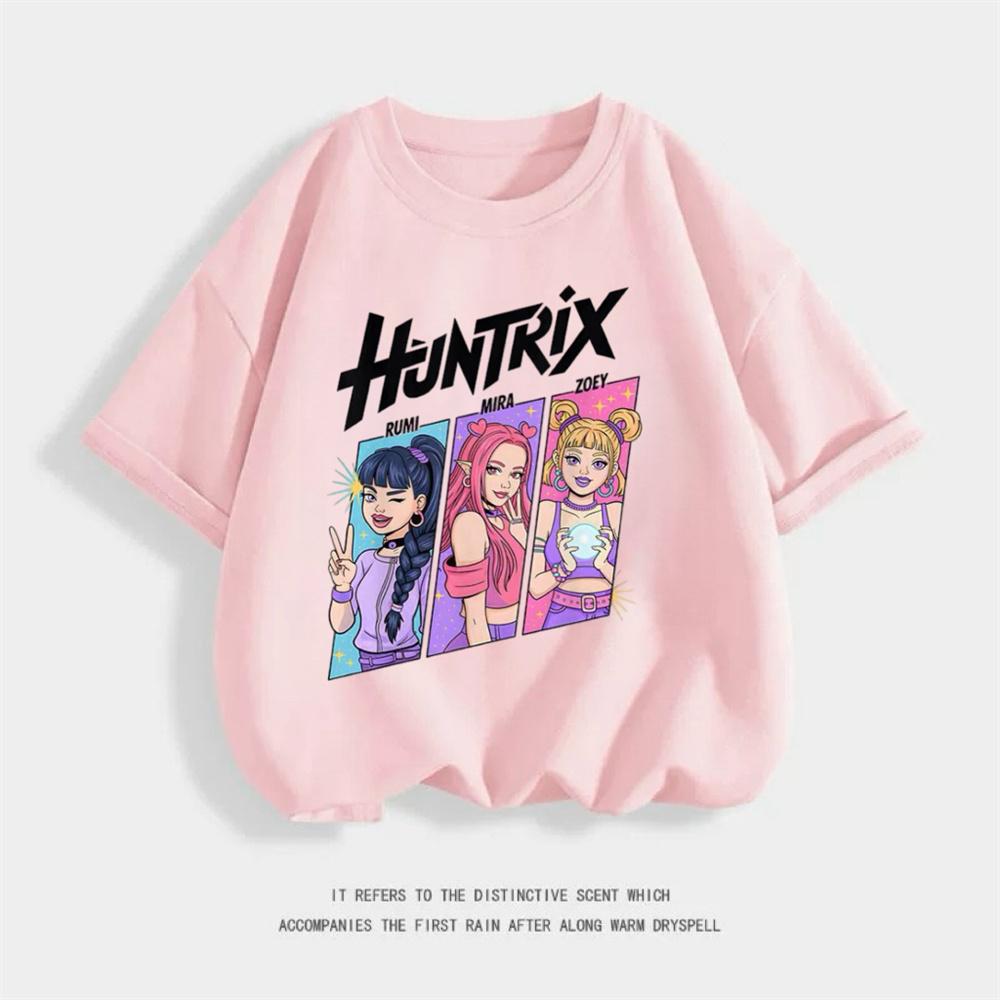 

Fashion TShirts Summer Clothing KPop Demon Hunters T-shirts Casual Sports Wear Short-sleeved Tops Simple 100
