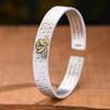 S999 Foot Silver Bracelet Personalized Auspicious Cloud Heart Classic Retro Worn Pure Silver Bracelet Opening