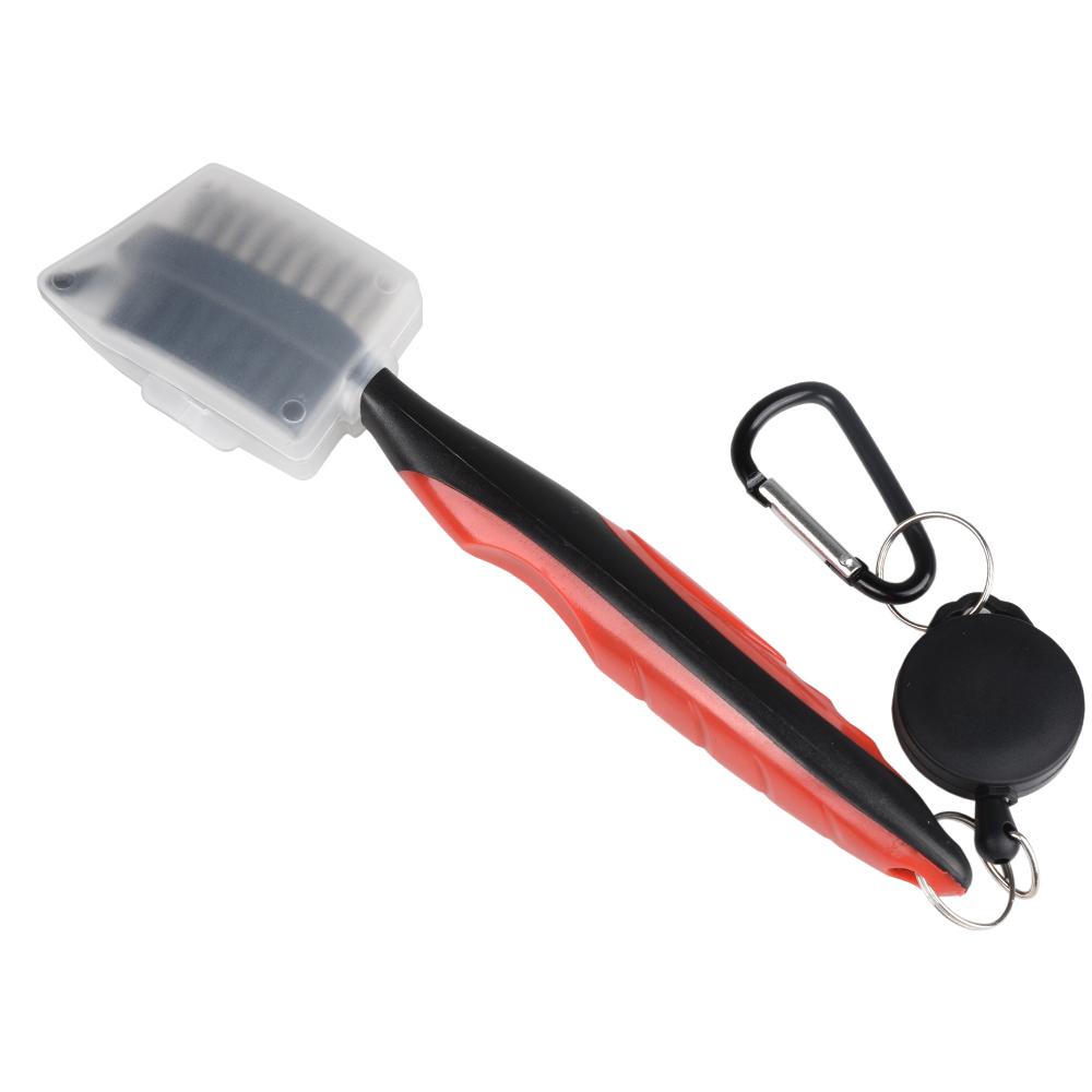 

Golf Club Brush Groove Cleaner Retractable Dual Sided Nylon Bristles Aluminum Carabiner Groove Cleaner Groove Cleaning Tool Kit красный