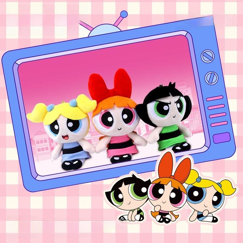 The Girls Powerpuff Season Plush Keychain Velvet Collectors Children Doll Gift