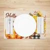Pumpkin Sunflower Table mat Fall Floral Kitchen Home Rustic Table Farmhouse Washable Heat Resistant Wedding Party Decoration