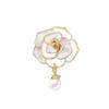 Camellia Brooch: High-End Fashion Alloy Jewelry & Clothing Accessory