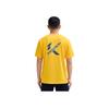 Anta Basketball Series Letter Print Sports Knit Short Sleeve T-Shirt Men Tops Bright-Yellow 152331114-5