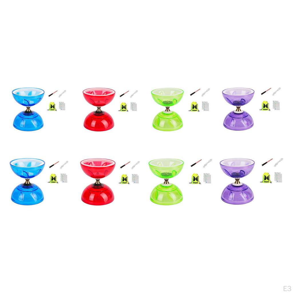 Chinese Diabolo Set Five Bearing Fun Classic Versatile Accessories Juggling Toy for Children Garden