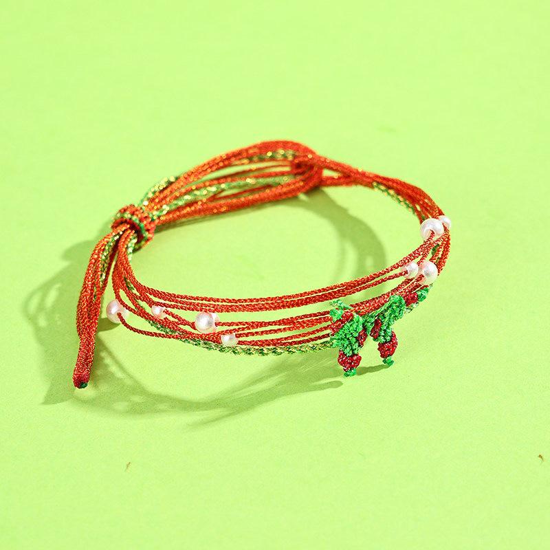 Dragon Boat Festival Tassel Pendant: Five-Color Pink Zongzi String with Gourd for Peace and Health