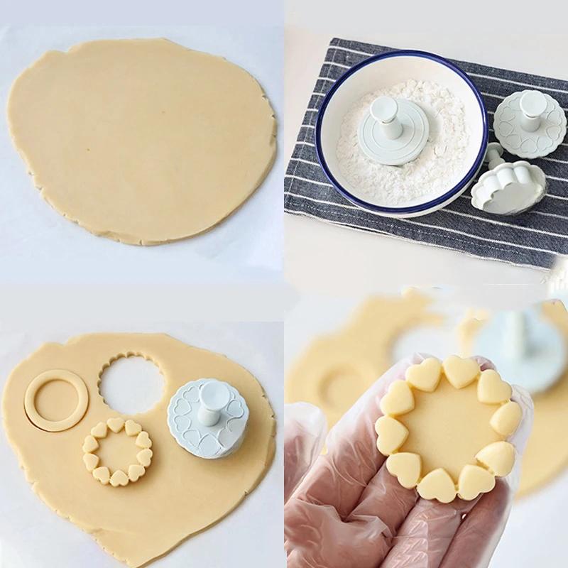 4 Teile/satz Marmelade Sandwich Blumen Cookie Cutter Form Diy 3D Fondant Stempel Keks Formen Kuchen Dekoration Küche Backen Liefert
