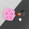 Cartoon Halloween Fondant Chocolate Mold Cake Decorating Tools Skull Bat Tombstone Baking Silicone Mold Easy to Clean
