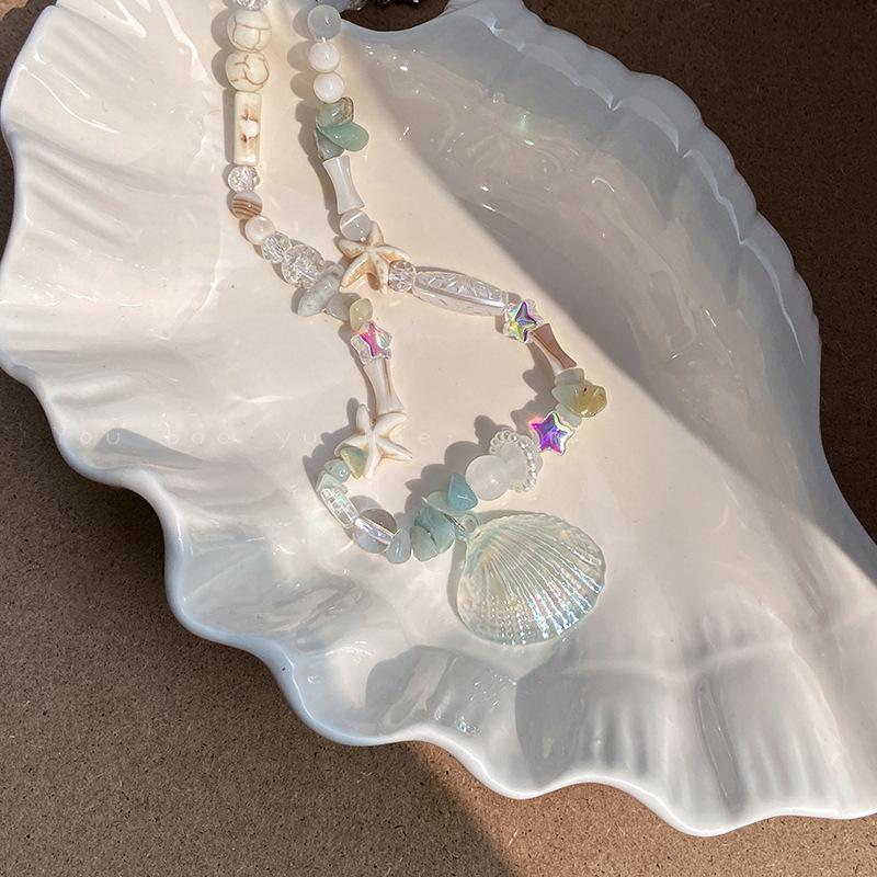 

Acrylic shell starfish pearl necklace fashion niche design collarbone chain temperament necklace jewelry women s high sense