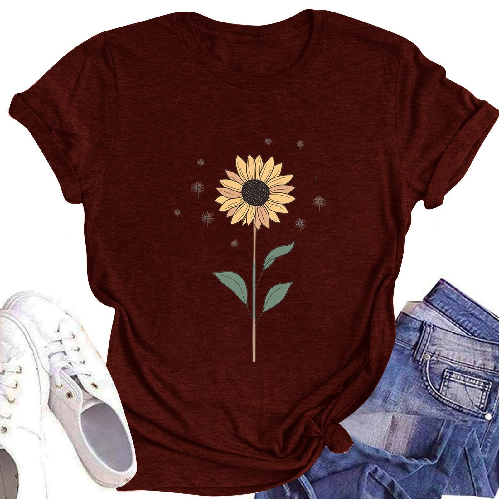 Children s Printed Round Neck Short-sleeved T-shirt Top 140