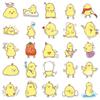 50 Hand-Painted Little Yellow Chick Cartoon Stickers – Waterproof DIY for Kids' Water Bottles & Suitcases