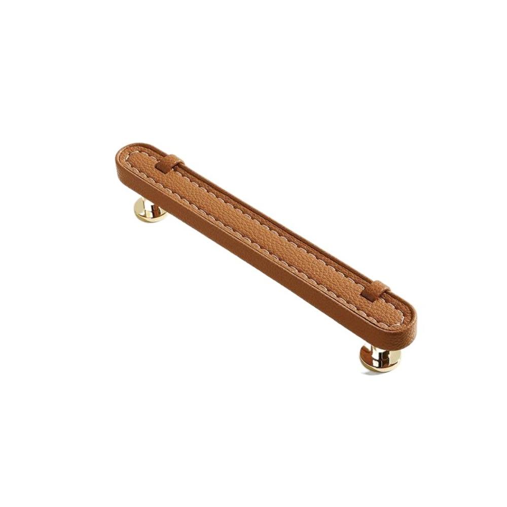 Easy-Grip Design Leather Cabinet Knobs Rust Resistant Dresser Furniture Door Knobs  for Kitchen