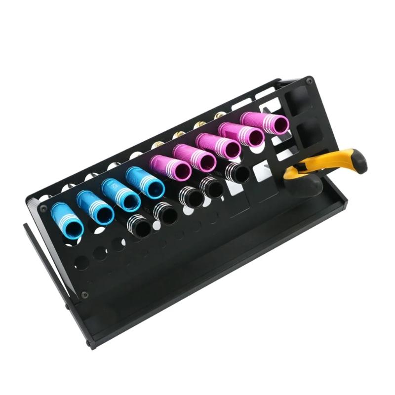 Heavy Duty Metal Desktop Screwdriver Organizers Storage Rack Holder For Tools Accessories Compact Tool Kit Management