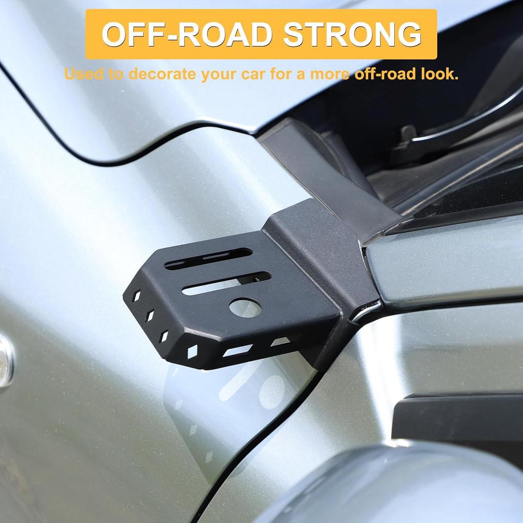 Hood Searchlight Holder and Antenna Mount Bracket Compatible with Toyota Tacoma 2024 2025 2026, Car Exterior Accessories