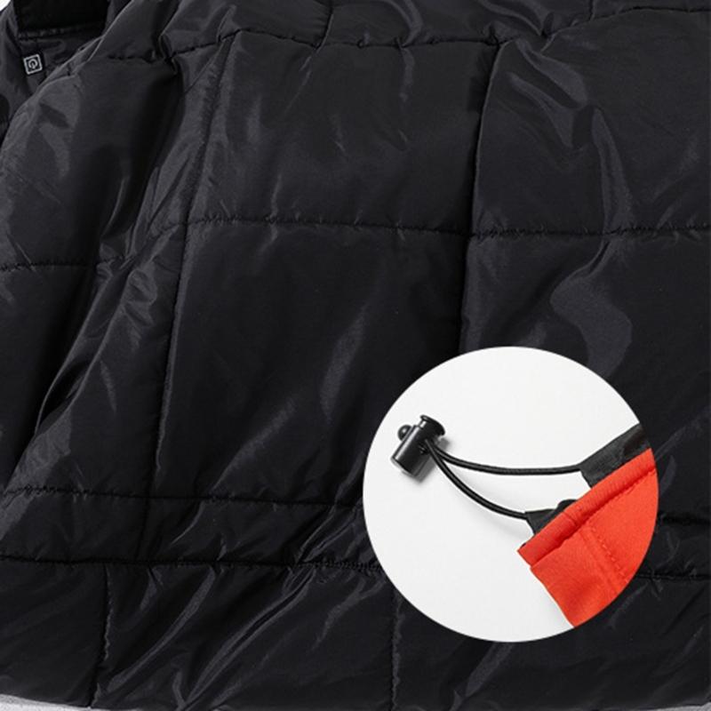 USB Heated Camping Sleeps Bag For Adults 4 Heat Zones Adjustable Hood Light Weight Polyester Outdoor Use