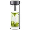 WANXIANG Heat-Resistant Double-Walled Glass Filter Mug with Lid