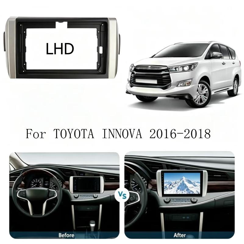 For TOYOTA INNOVA 2016+ 9 Inch Car Fascia Frame Decorative Panel Mounting Auto Interior Accessories Modification Panel