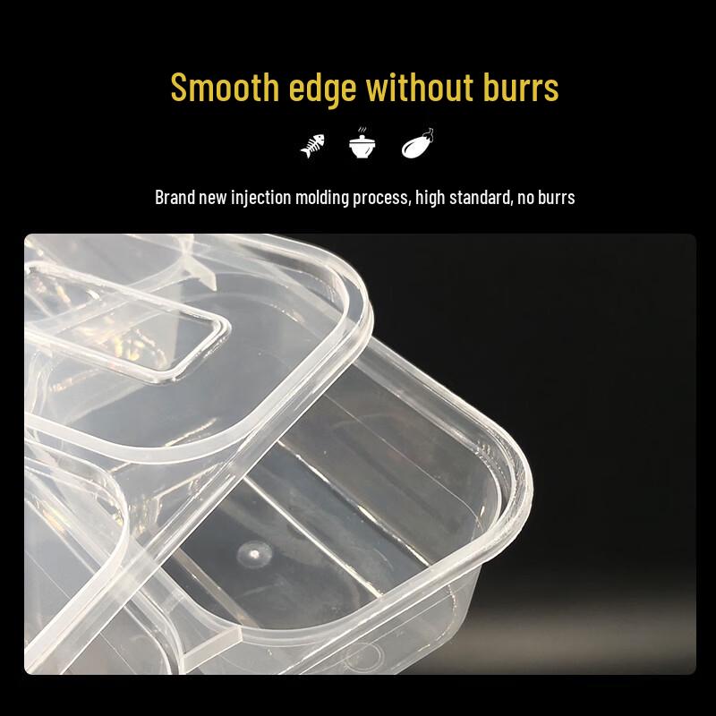 Wanbao 850ml 4-Compartment Disposable Food Containers, 150 Sets