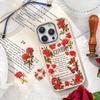 1pack/6Pcs Beautiful Flower Flat Stickers Journal Scrapbook Decor DIY Handmade Album Scrapbooking Decorative Paper Supplies