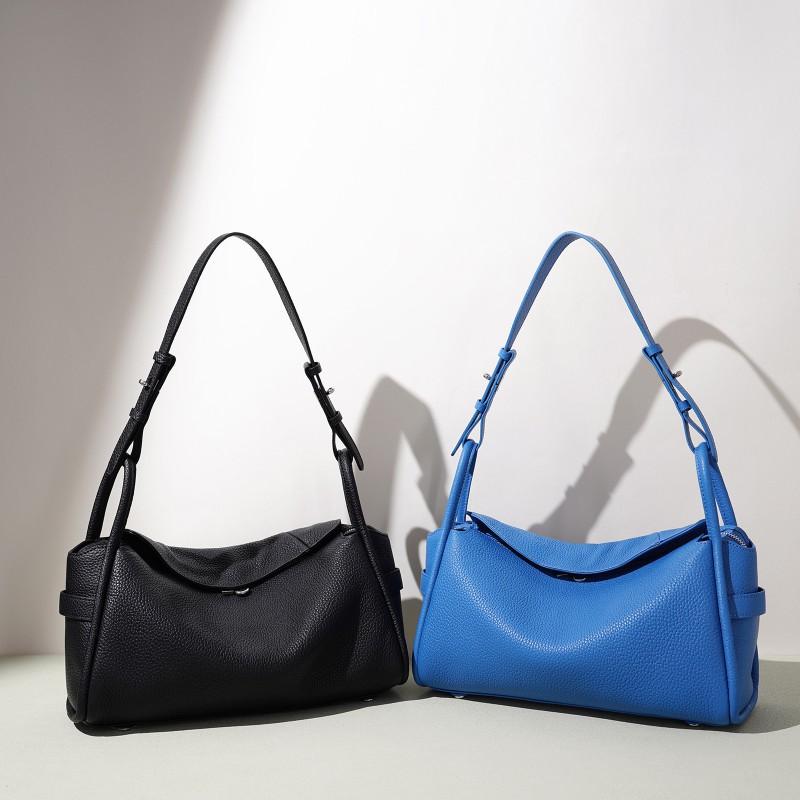 New Korean Fashionable Armpit Bag Women's High-quality Cross-body Genuine Leather All-matching Commuter Shoulder Pillow