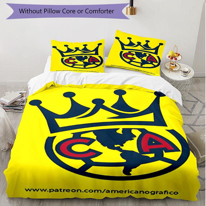 3pcs Duvet Cover Set (1*Duvet Cover + 2*Pillowcase, Without Core), Club America Print Soft All‑Season Bedding Set, Home Bedroom Decor Gift