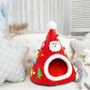 Warm Cat Cave Bed for Indoor Cats Washable Self-Warming Beds Calming Tent House for Puppies Small Dogs Non-Slip Bottom
