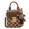 Retro Plaid Niche Bag, New Women's Bag, Popular Messenger Bag, Portable Small Square Bag.