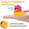 Gummi-Enten Armaturenbrett Dekorationen Schmuckstück Gelbe Ente mit Mini-Schwimmring Sonne Cowboyhut Halskette für Auto Büro Wohnkultur