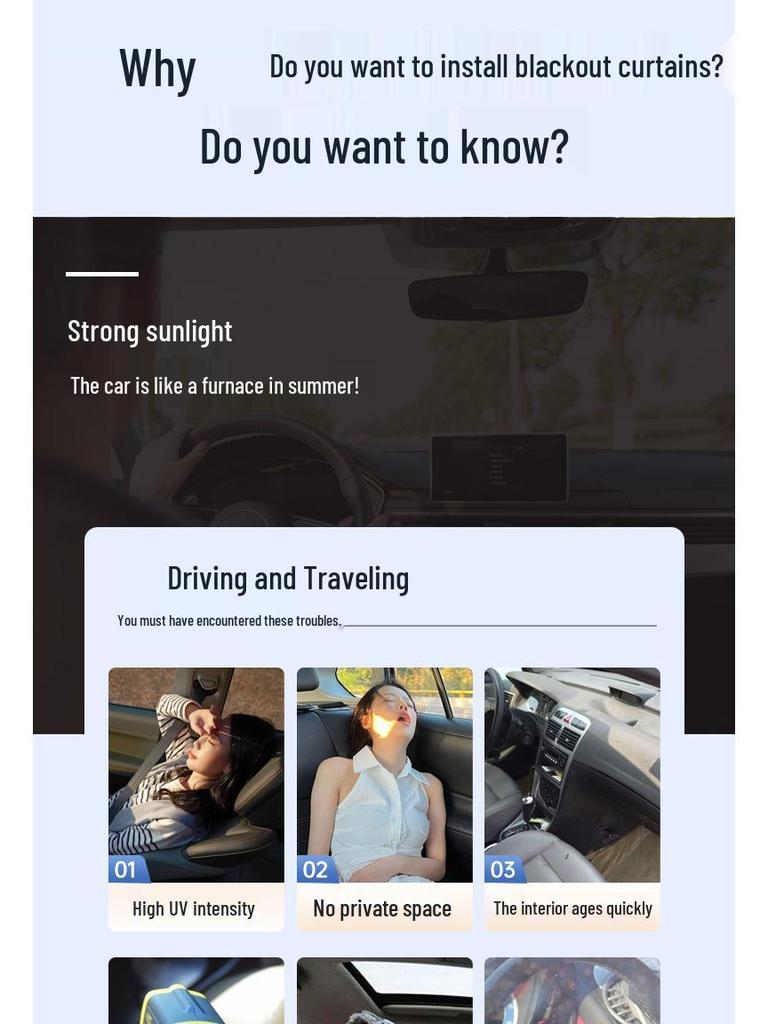 Magnetic Car Sunshade - Universal Heat Insulation & UV Protection for Side Windows