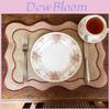 Hemp Embroidered Rectangular Table Mat With Waterproof Cover For Vintage Dining Decor