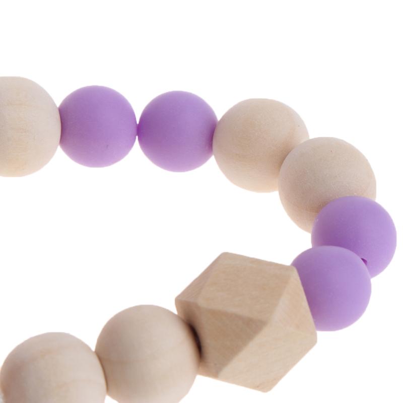 Nipple Holder Beaded Wooden Baby Pacifier Clip Chain Nipple Leash Strap Pacifier Clips Soother Chain