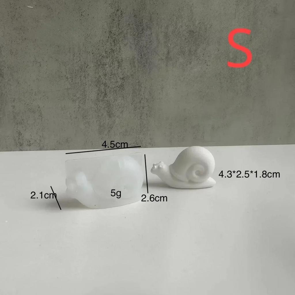 Cute Snail Animal Silicone Casting Mold Crystal Epoxy Resin Mold Snail Making Home Decor Plaster Mold