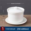 Ceramic Double-Boiler Stew Pot with Lid