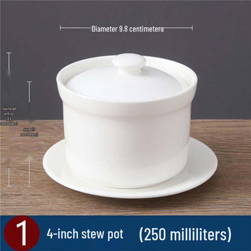 Ceramic Double-Boiler Stew Pot with Lid