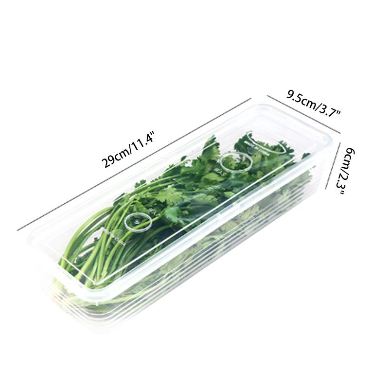 

Ящики для зберігання в холодильнику, зелена цибуля, свіжа коробка, харчовий контейнер, холодне зберігання, щільно запечатаний холодильник-органайзер