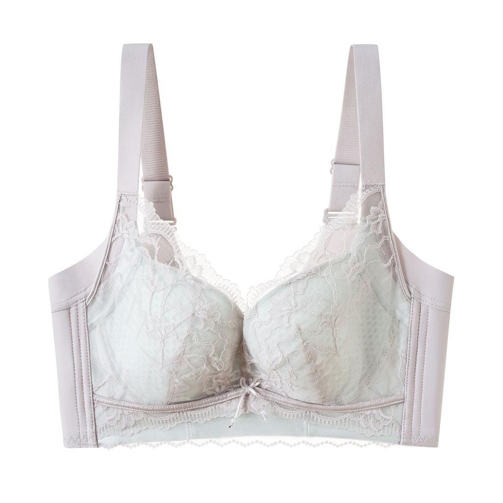Underwear Women's Summer Thin Style Without Steel Ring Side Collection Breast Underwear Women Gather Anti-sagging Paper Cup Breathable Bra