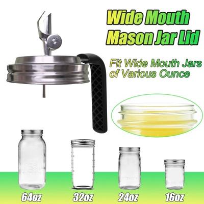 Tappo con beccuccio Yousheng per barattoli Mason a bocca normale Ball Tappo dosatore per olio aceto sciroppo latte Acciaio inossidabile Tappi antipolvere