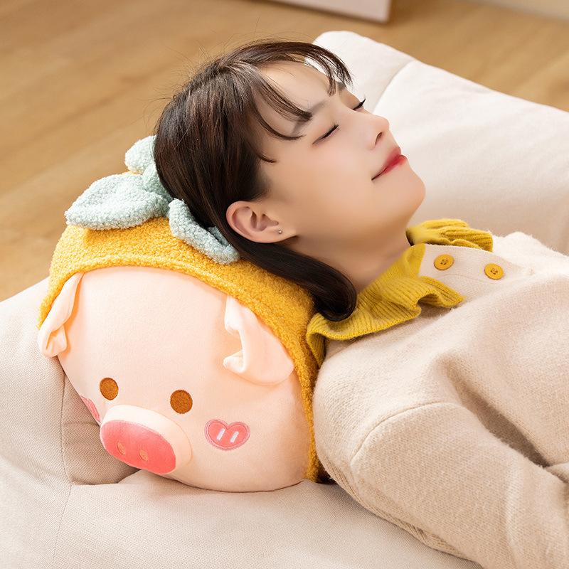 Pig Persimmon Smoothly Cute Persimmon Pig Doll Pillow Girls Sleeping Plush Doll Rag Doll Children's Gift
