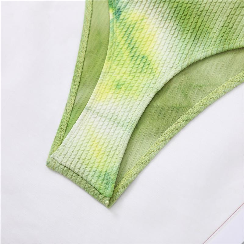 Trendy Back-Tie Drawstring Bikini Swimsuit