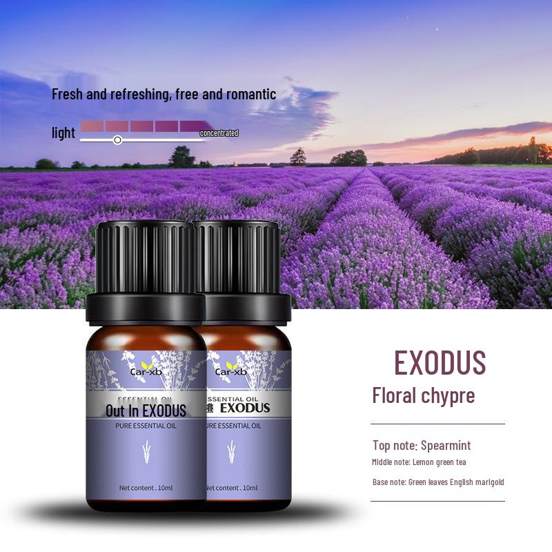 Car Aroma Crystal Pendant Perfume Set - Essential Oil Fragrance & Deodorizing Diffuser Refill