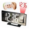 12/24H Display Digital Alarm Clock Temperature Display Projector Mirror Clock LED Alarm Clock  Home