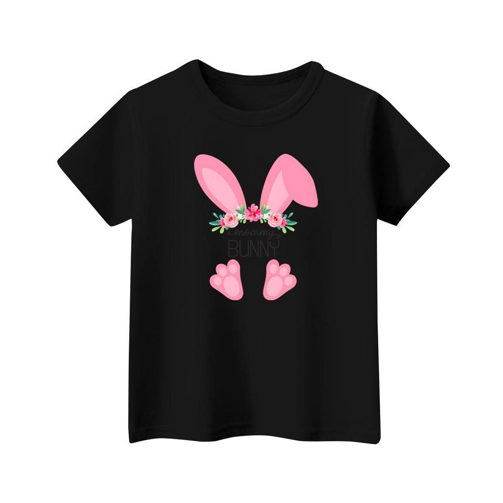 Easter Children's Neck Short Sleeve Print Top