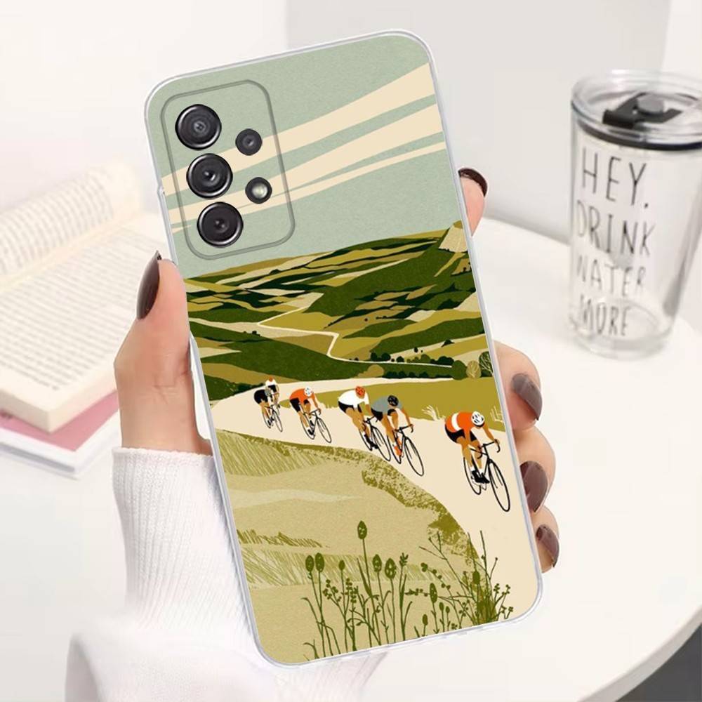 

Bike Sport Bicycle For Samsung A51,71,30,S10,9,20,Ultra,FE,Lite, S23,21,22,PIus,Transparent, Silicone Phone Case SamsungA52