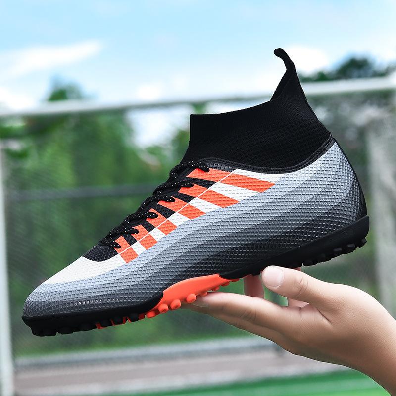 New football shoes men's and women's adult high-top long nails AG youth broken nails TF professional competition training shoes