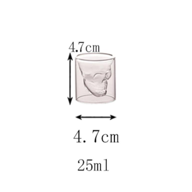 

Кофейная кружка Двойной кристалл Череп Голова Стеклянная чашка W skey Вино Водка Бар Клуб Пиво Бокал для вина A