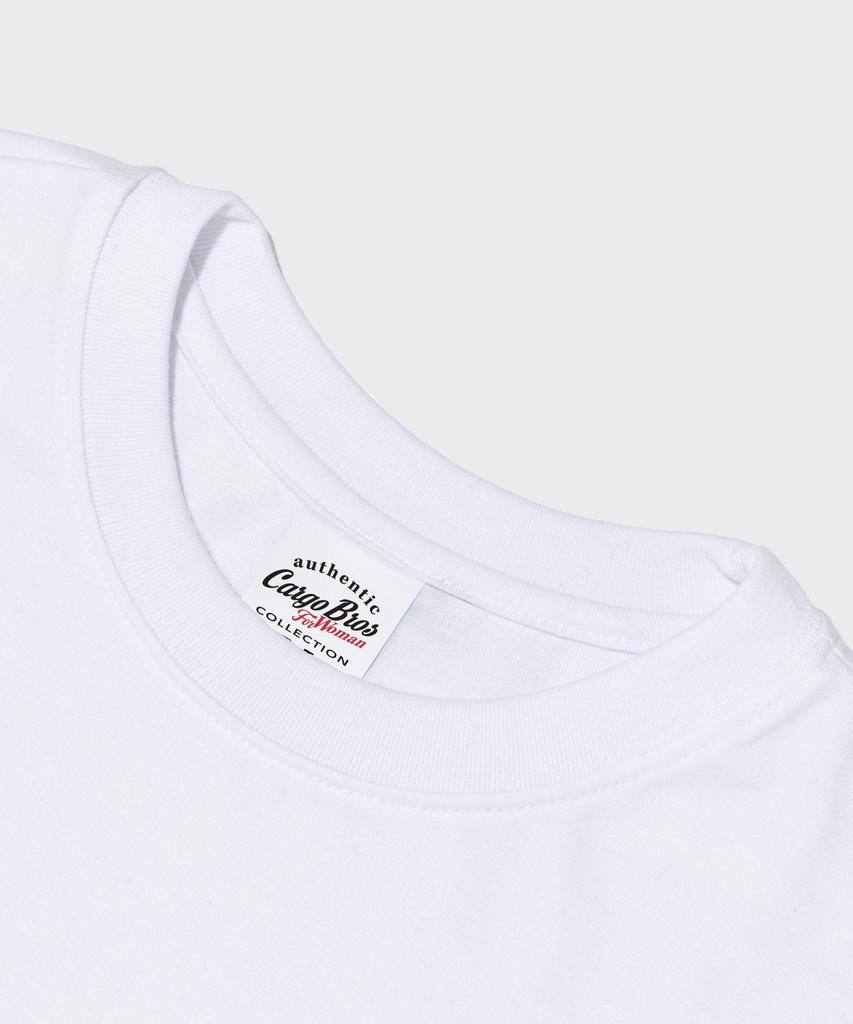 CARGOBROS FOR WOMAN C Circle Short Sleeve T-Shirt (White)