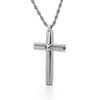 Trendy Pendant Necklaces for Men Metal Cross Stainless Steel Link Chain Accessories Irregularly Male Choker Shiny Jewelry