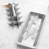 Stainless Steel Ice Cube Trays 18-Slot Ice Cube Mold with Easy Release Handle Removable Ice Maker for Bars Kitchens