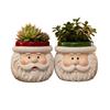 Cartoon Christmas Snowman Santa Succulent Resin Small Flower Pot Holiday Desk Decoration Hot Export Style
