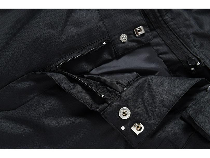 Pantaloni da Sci Antivento da Uomo con Bretelle Calde - Spessi Taglie Forti