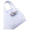 Longchamp Le Roseau 19 Detachable Shoulder Strap Bamboo Buckle Closure Leather Mini Handbag Women handbag Light-Purple 10057HDJH90